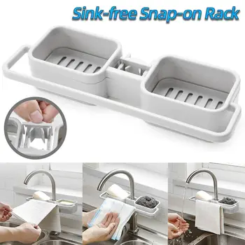 

Kitchen Sink Drain Rack Faucet Sponge Soap Storage Organizer Towel Hanging Rack Storage Holder Drain Shelf Kitchen Accessories