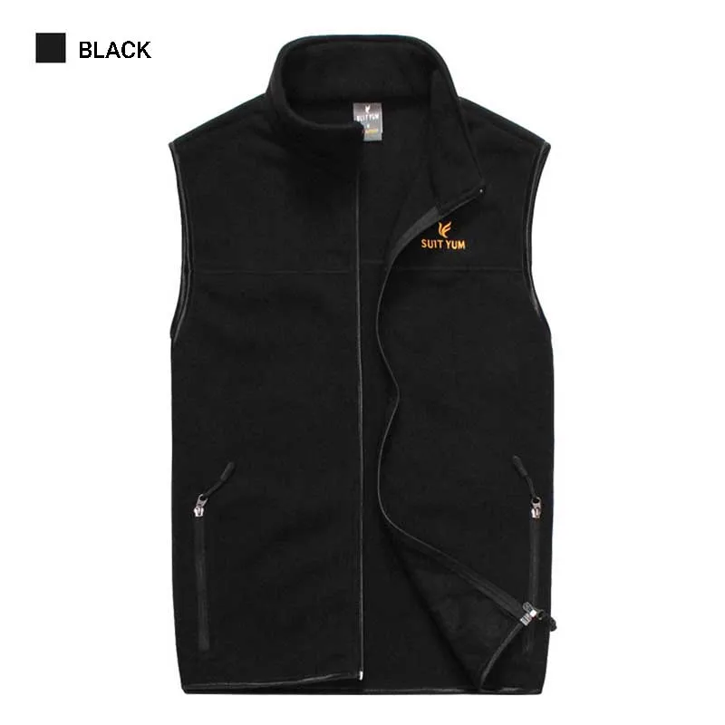 3516 Black 3 Осенне-зимний мужской жилет теплый флисовый жилет куртка без рукавов повседневный жилет мягкая ветровка мужская одежда размера плюс M-3XL - Цвет: 3516 Black 3