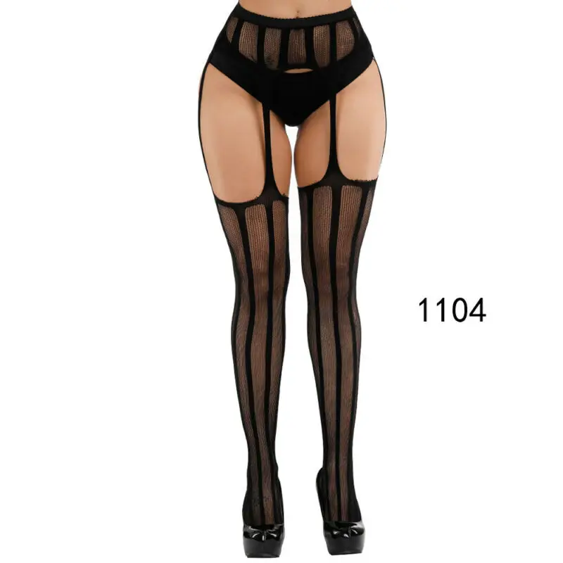 Модный сексуальный женский кружевной пояс для чулок, черные трусики-танга, набор для чулок, эластичные сексуальные колготки