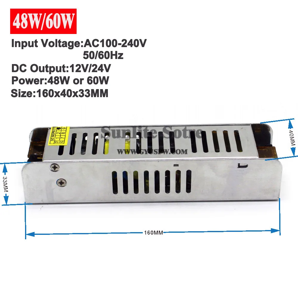Переменный источник питания DC12V DC24V 48 Вт 60 Вт 72 Вт 100 Вт 120 Вт 150 Вт 180 Вт 200 Вт 240 Вт 250 Вт 300 Вт 350 Вт 360 Вт 220 Вт Трансформаторы освещения в AC-DC