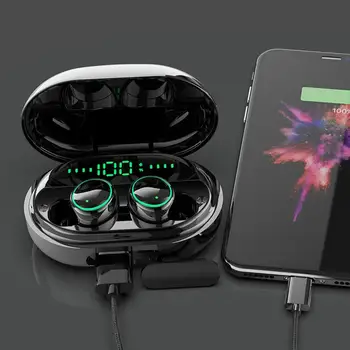 

C5S True Wireless Headset Dual In-Ear With Digital Display Sports Waterproof Dual Ear Digital Display Earphone