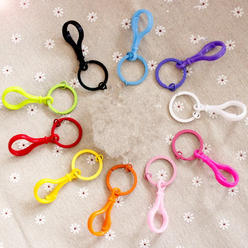 

2pcs Plastic Bulb Shape Lobster Clasps Bag Purse Key Ring Hook Keychain Hook Clip DIY Making Pendant Buckle 25x50mm