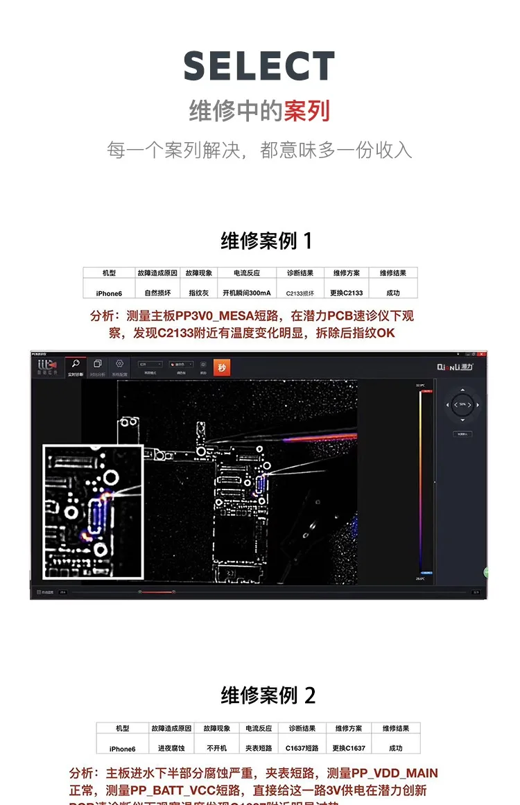 QIANLI PCB тепловая камера диагностический инструмент мобильный телефон материнская плата ремонт детектор неисправностей инфракрасный viso Визуальный Инструмент