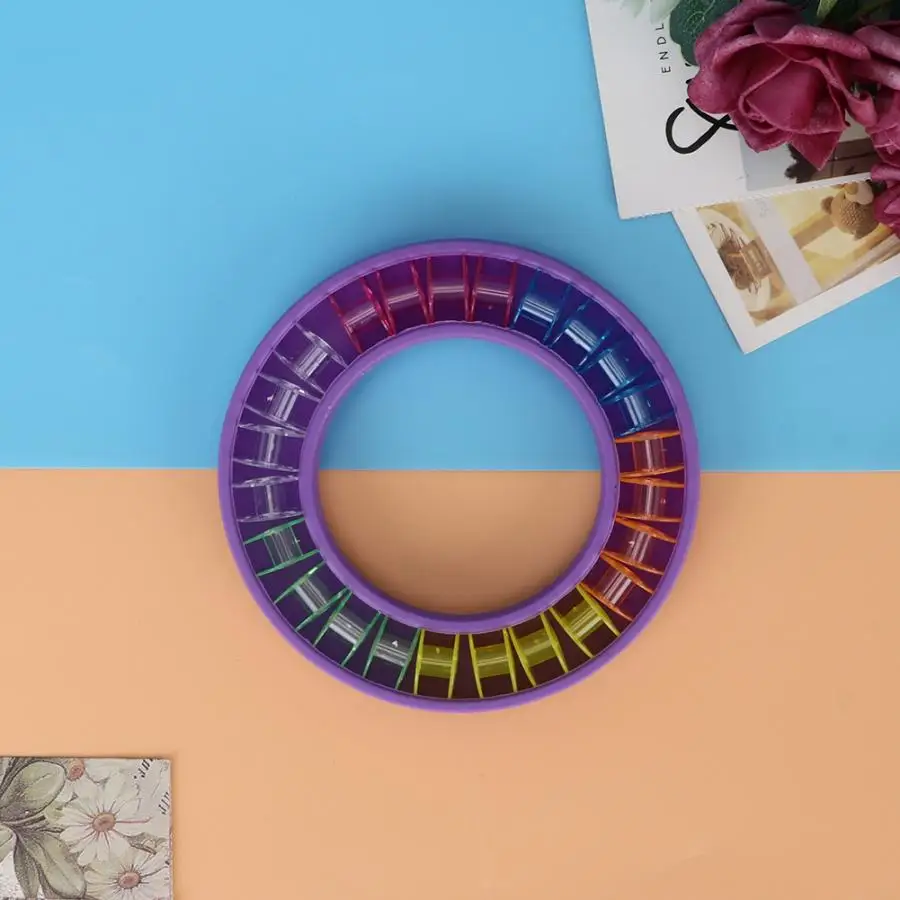 

Bread Box Remote Control Holder 24PCS Silicone Bobbin Storage Box Round Portable Storage DIY Handwork Home Sewing Accessories