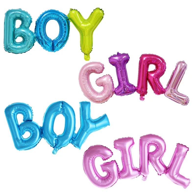 1pc 92*36cm Blue Pink Foil Balloon Its Boy Girl Siamese Letter Globos Kid Birthday Baby Shower Party Gender Reveal Deco Supplies | Дом и сад