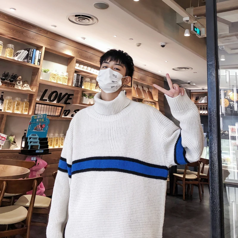 Winter Thick High Collar Sweater Men Warm Fashion Casual Knit Sweaters Man Sweter Clothes Loose Long Sleeve Pullover Men M-2XL Winter Thick High Collar Sweater Men Warm Fashion Casual Knit Sweaters Man Sweter Clothes Loose Long Sleeve Pullover Men M-2XL