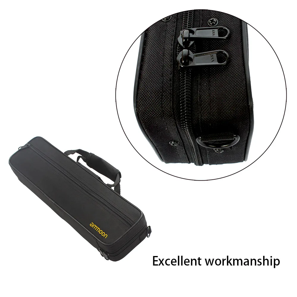Ammoon флейта чехол Gig Bag Рюкзак коробка водонепроницаемый 600D пена ватная подкладка с регулируемым одним плечевым ремнем