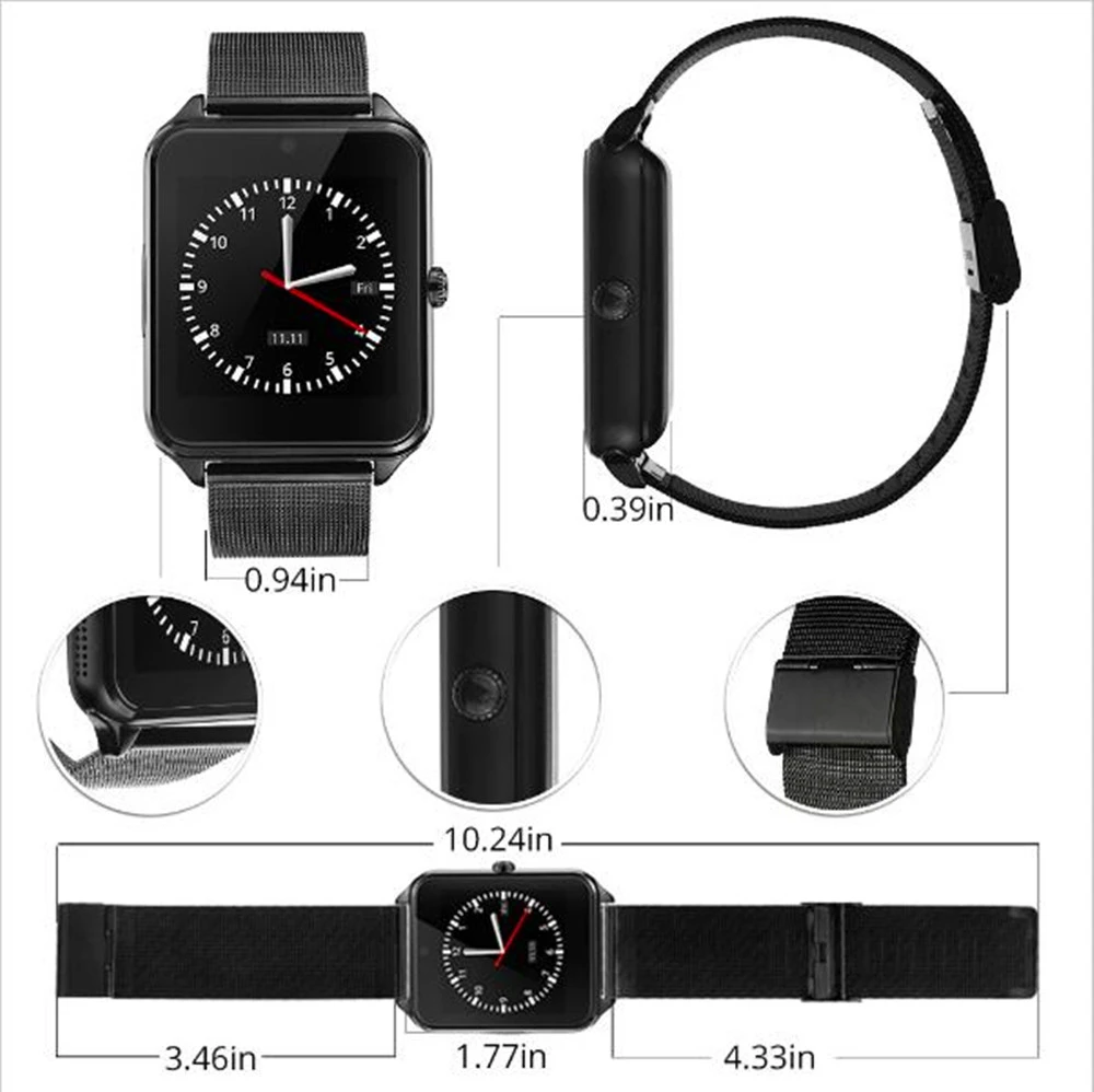 Умные часы GT08 Plus металлический ремешок Bluetooth Смарт поддержка sim карты TF Android и IOS