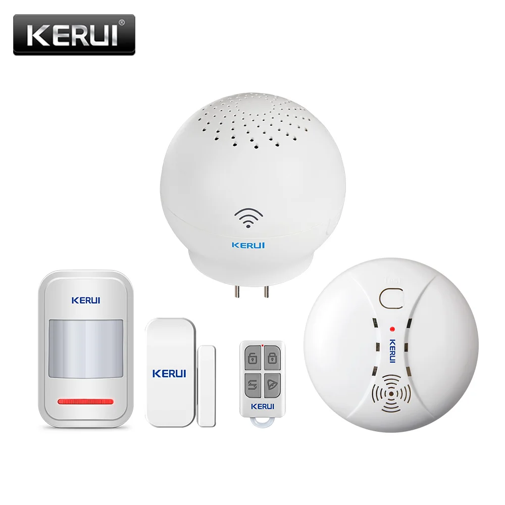 

KERUI WM5221 Home Security Alarm System WIFI Motion Detection Buglar Alarm Sensor Tuya App Remote Control With Wireless Doorbell