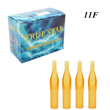 

11F 100pcs Plastic Tattoo Tips Nozzle Set Tattoo Tips Mixed Disposable Sterile Needle Tubes For Tattoo Machine gun Accessories