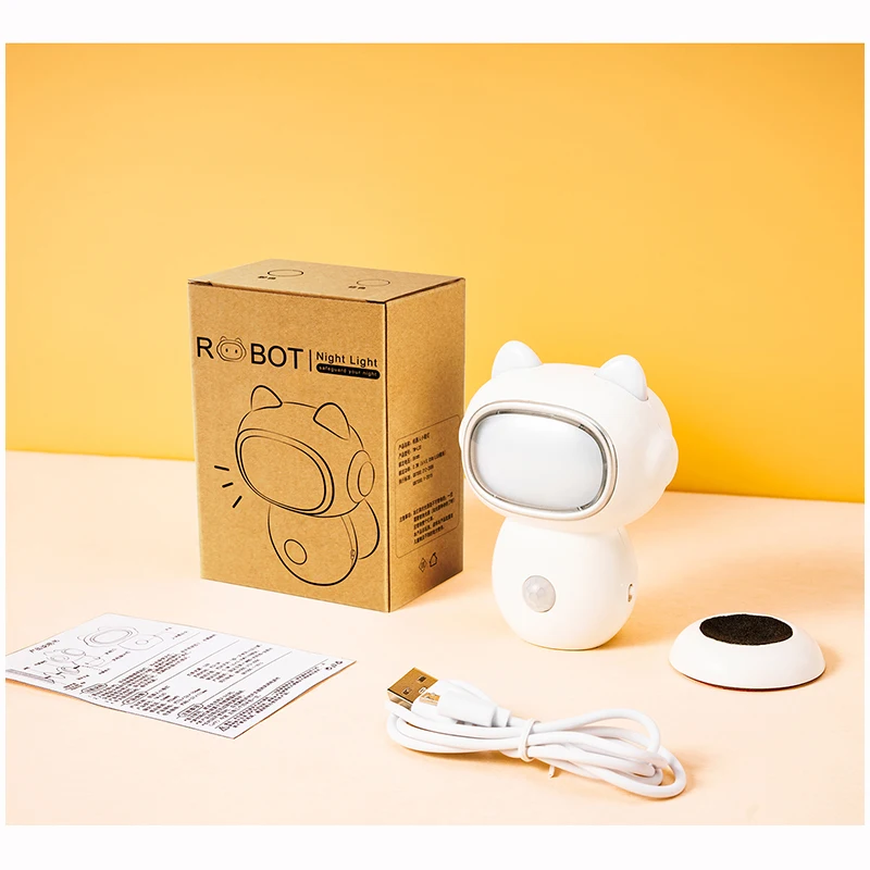 

LED Night Light Mini Light Sensor Control Nightlight Lamp For Children Kids Living Room Bedroom Lighting Auto Motion Robot