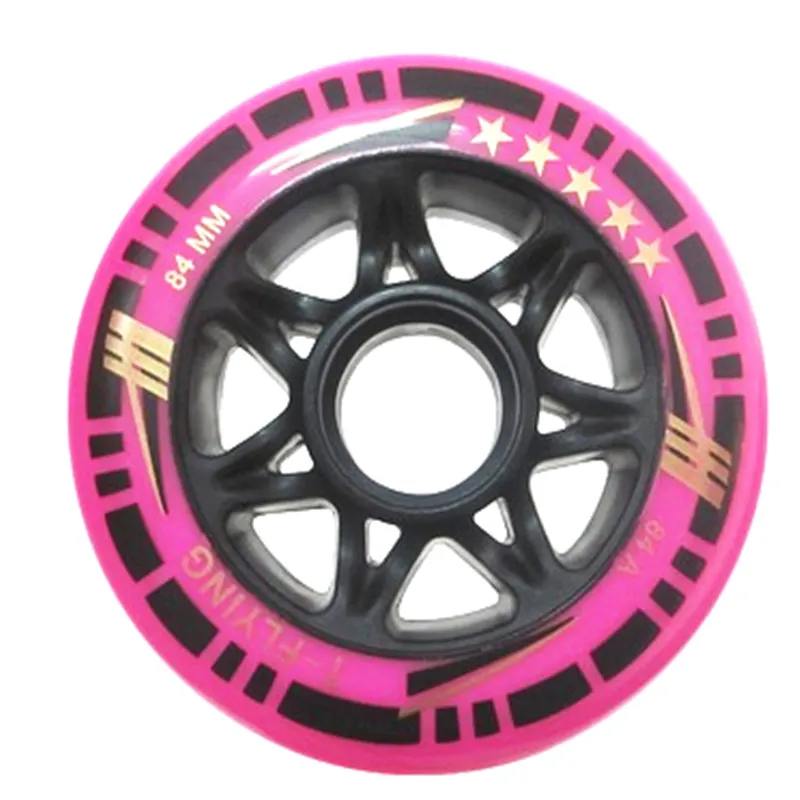 84 мм 84A высокое отскок роликовые коньки колеса для Powerslide для MPC для CITYRUN Синий Серебряный Розовый Черный скоростные гонки катание 8 шт/партия - Цвет: Pink 84mm Only