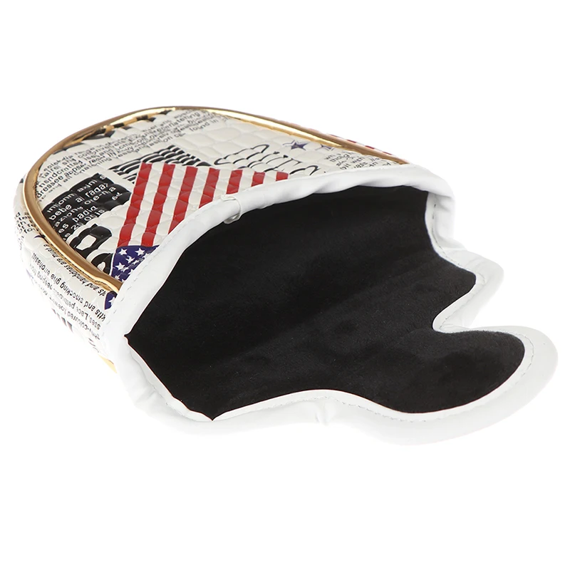 US Newspaper Golf Putter Covers Outdoor Waterproof USA Flag Golf HeadCovers For Man Women with Ball Stamper Golfer Gift