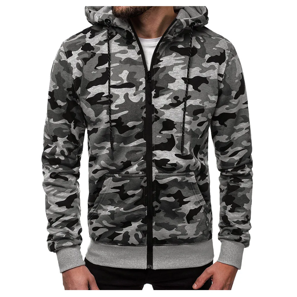 Jacket Men куртка мужская jaqueta masculino Winter Long Sleeve Pocket Camouflage Hooded Outwear Wholesale Free Ship Z4