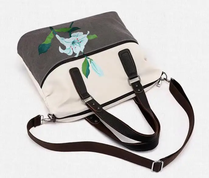 Hand painted bag national style canvas single shoulder bag slant straddle bag creative retro women's bag versatile new fashion h