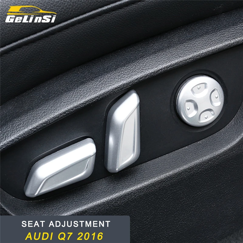 GELINSI for Audi Q7 4M 2016 2017 2018 Car Styling Seat Adjustment Switch Button Cover Trim Frame Sticker Interior Accessories | Автомобили