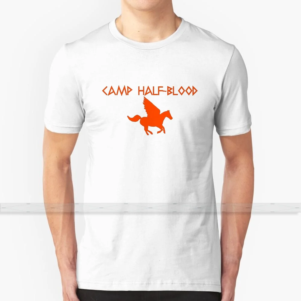 Мужская и женская футболка с логотипом Camp Half - Blood-Orange хлопковая Футболка