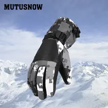 Женские мужские лыжные перчатки Сноуборд снегоход сенсорный экран зимние перчатки ветрозащитные водонепроницаемые теплые унисекс Зимние варежки бренды