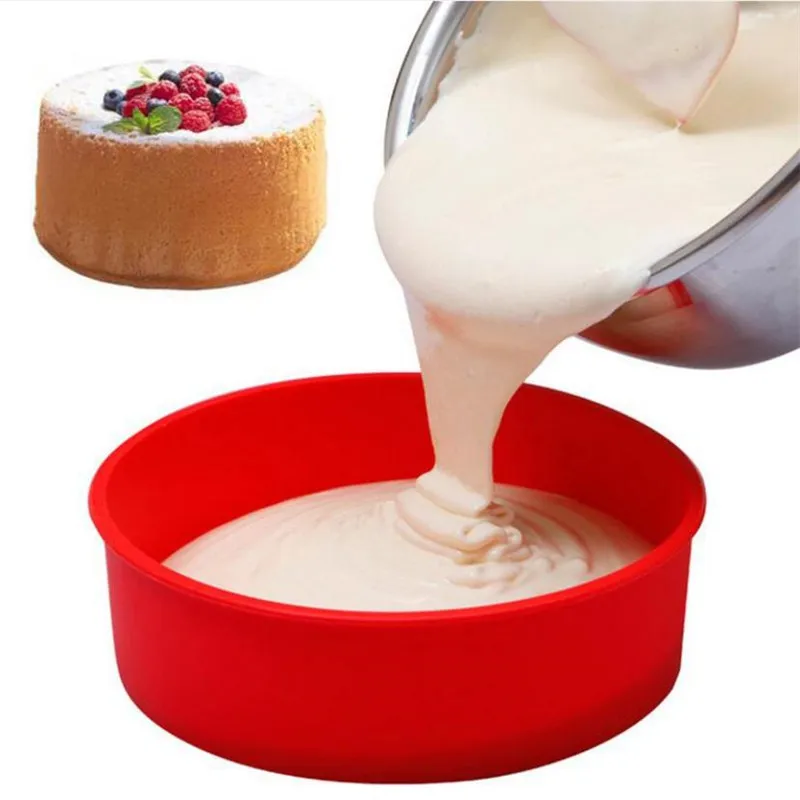 1pcs Random color Round Shape Cake Silicone Mold Kitchen Bakeware Tools DIY Desserts Mousse Molds For Baking Pans | Дом и сад