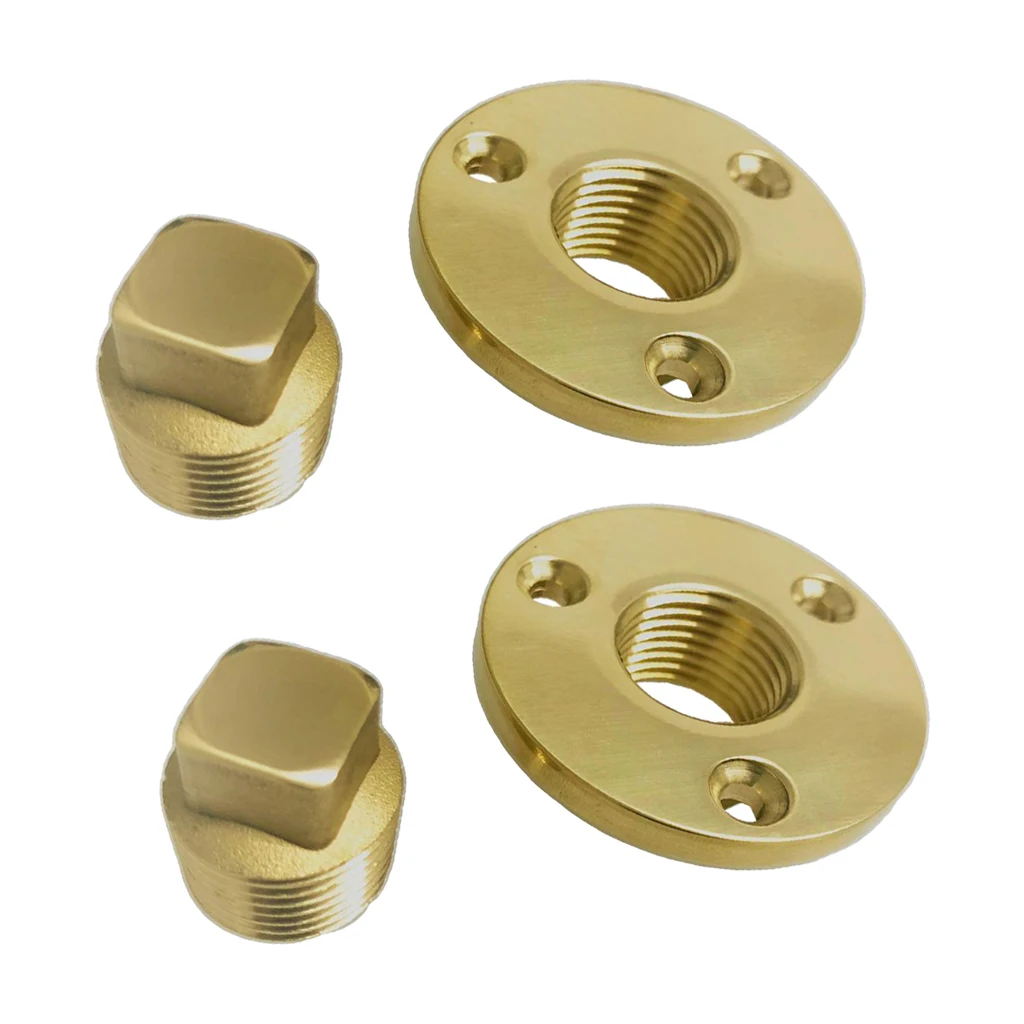 2x Bronze Garboard Marine Boat Yacht Screw Drain Plug Fits 1