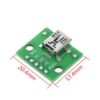 5PCS USB Male Connector / MINI MICRO USB to DIP Adapter female connector 2.54 Connector B Type-C USB2.0 3.0 Female PCB Converter ► Photo 3/6