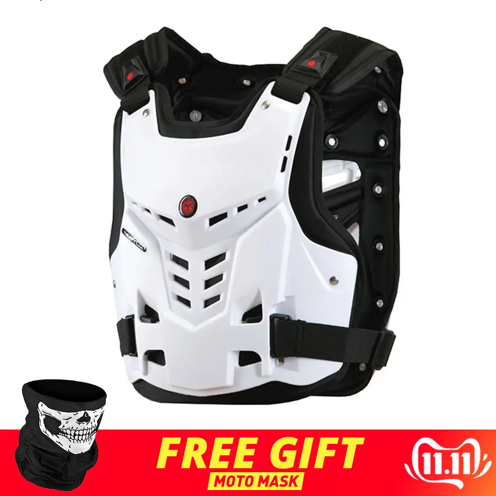 AM05 white Armor SCOYCO CE мотоциклетная броня для мотокросса, защита груди и спины, защитный жилет, мотоциклетная куртка, гоночная Защитная Защита тела, MX Armor - Цвет: AM05 white Armor
