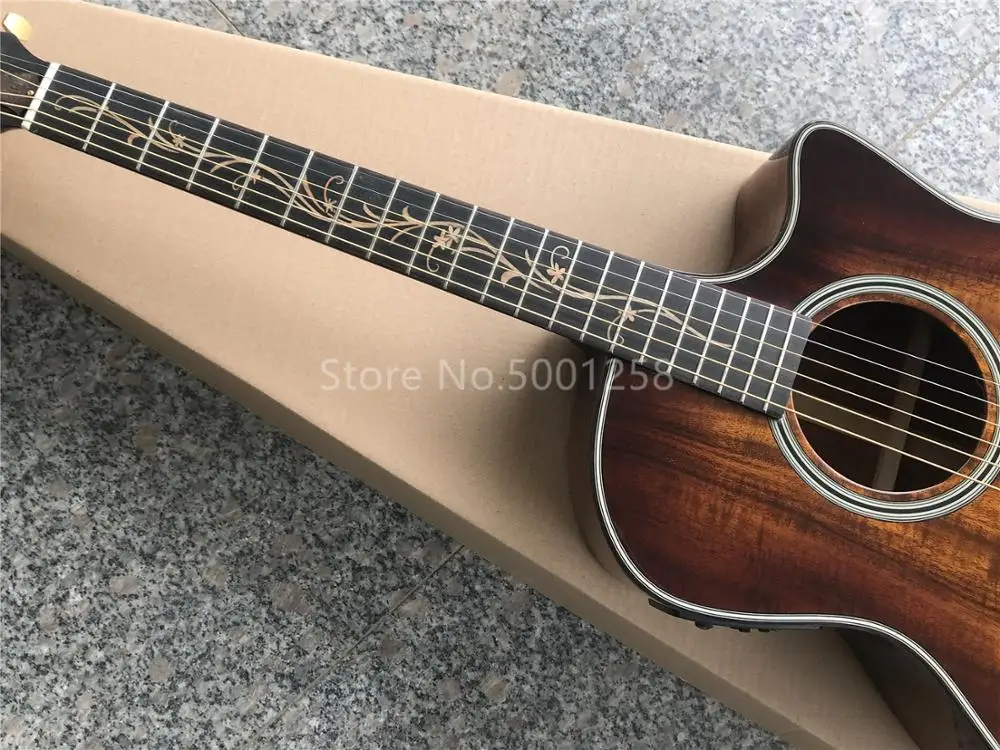 Ebony гриф K24ce Koa Акустическая гитара, 41 дюймов K24 Solid koa электрогитара Акустическая