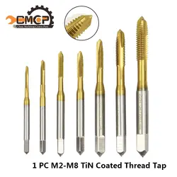 1 шт HSS Ti покрытие показателя рука коснитесь прямо флейта M2/M2.5/M3/M3.5/M4/M5/M6