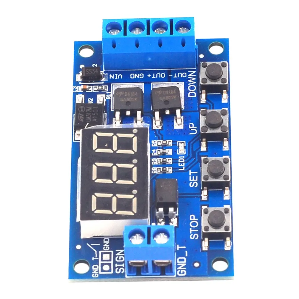 

HCW-M135 Trigger Cycle Timing Delay Switch Circuit Dual MOS Tube Control Board Instead Of Relay Module 12V