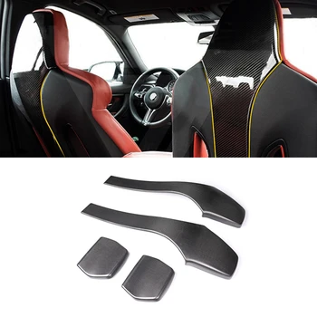 

Car Accessories Real Carbon Fiber Seat Back Trim Frame Sticker Cover Shell Interior Decoration for BMW M3 M4 F80 F82 F83