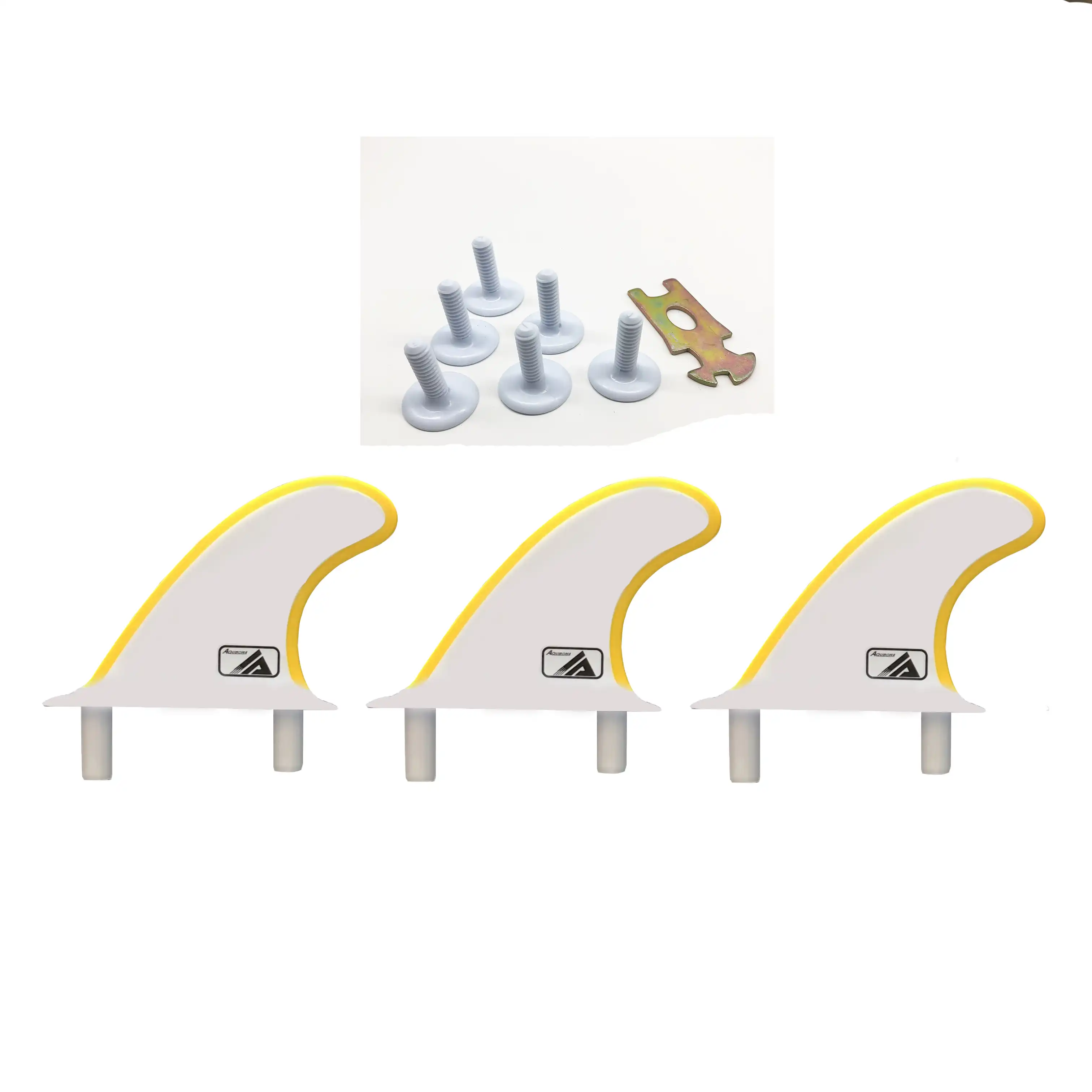 3Pcs Performance Plastic Soft Top Surfboard Fins + Replacement 6 Fins