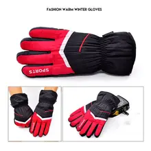 Модные Цветные мужские и женские лыжные перчатки, зимние Бархатные утолщенные уличные теплые спортивные перчатки G99D
