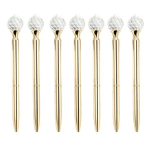 

5Pcs Beautiful Big Diamond Crystal Ballpoint Wedding Ball Metal Pen Kawaii Magical Fashion School Office Supplies Stationery