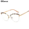 48193 Vintage Cat Eye Anti-blue Light Metal Glasses Frames Men Women Optical Fashion Computer Glasses ► Photo 3/6