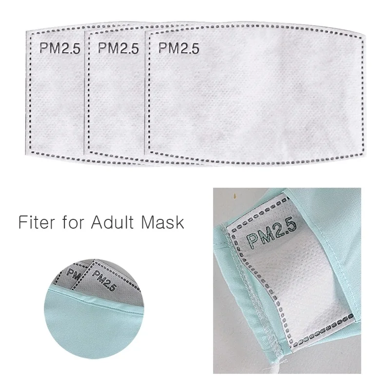

50pcs/Lot PM2.5 Mouth Mask Filter Anti Virus Anti Dust Mask Filter Carboon Health Care Masks Replaceable Filters Accessoris