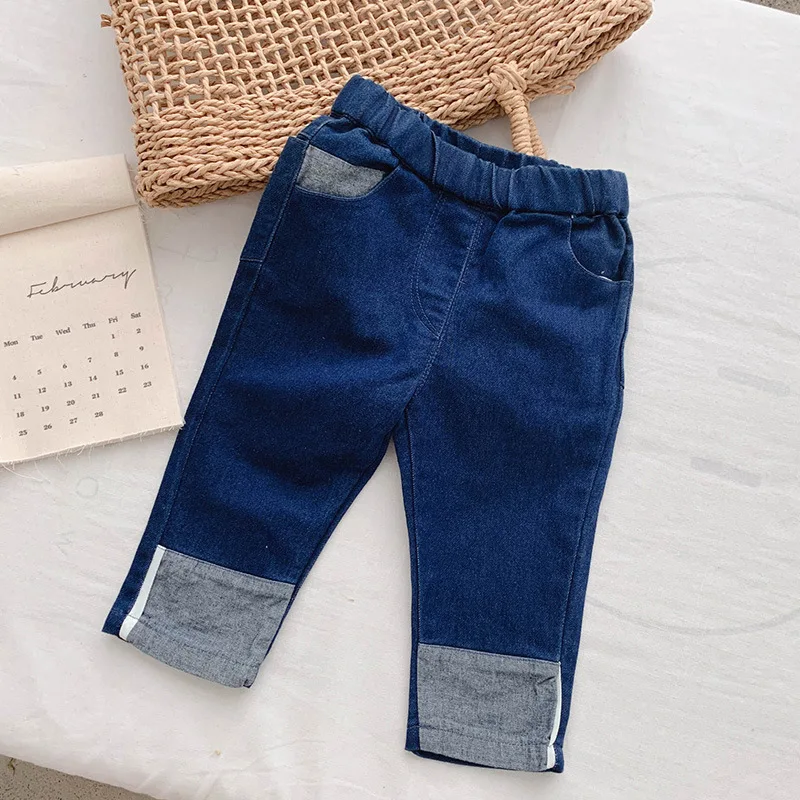 [Over 79-20] Autumn Crawler GIRL'S Jeans Children Joint Trousers Child Pants Casual