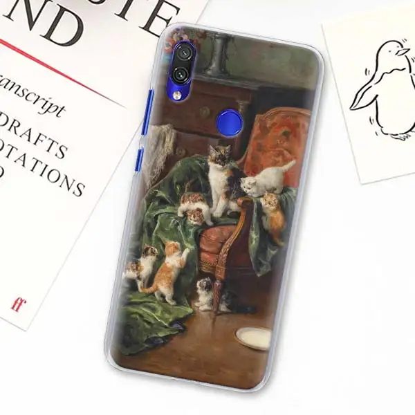 Забавный чехол для телефона Leonardo da Vinci MonaLisa Pat Cat для Redmi Note 5 6 7 8 Pro 8T S2 GO Redmi 7 7A 8A K20 Pro 6 6A 5 Plus Ha - Цвет: H01