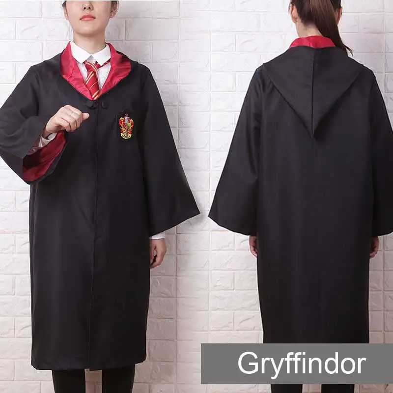 Gryffindor Slytherin Hufflepuff Ravenclaw костюм для взрослых детей Harrise школьный халат Плащ Botters Хэллоуин Косплей Костюм