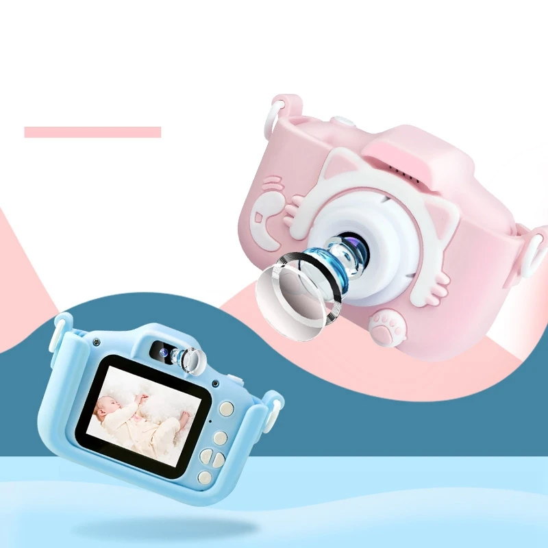 2.0 Inch Screen Kids Camera Mini Digital 1920x1080P Photo Children Camera with 8G TF Card 600 MAh Polymer Lithium Battery Toys G