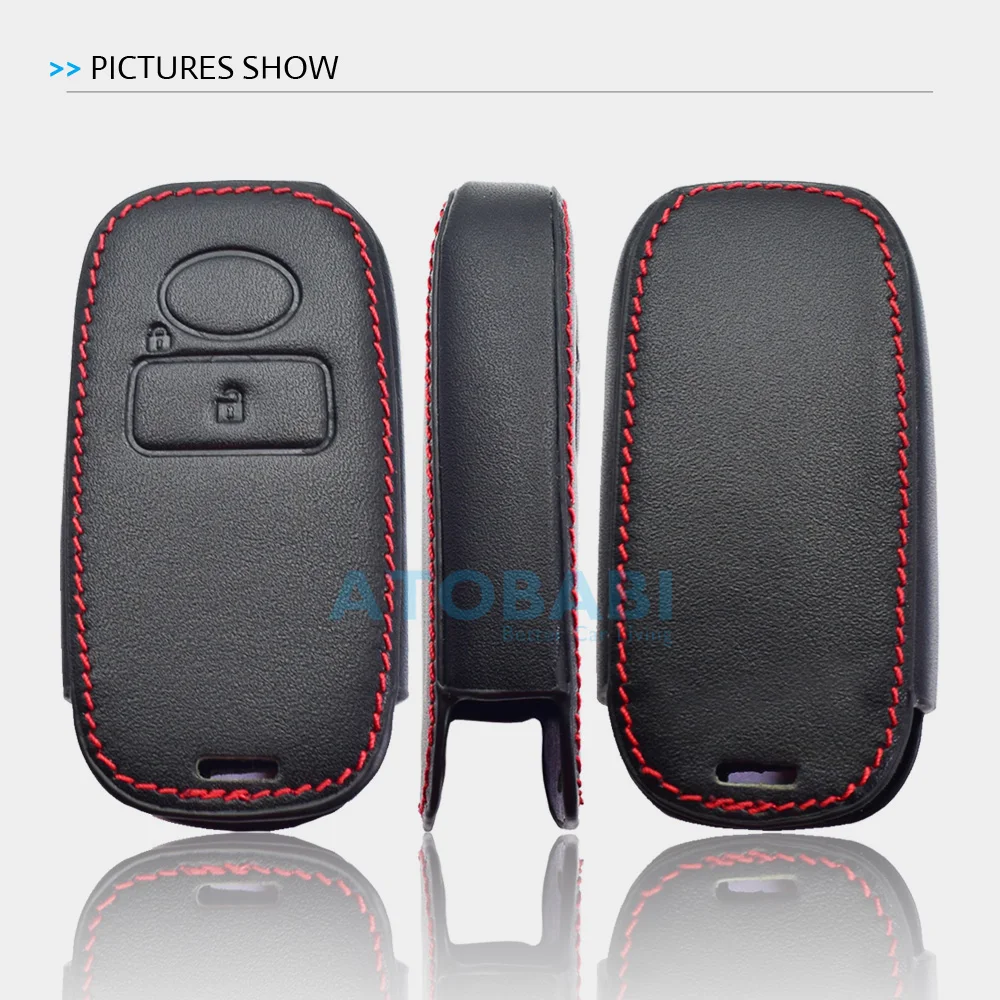 ATOBABI Leather Car Key Cases For Daihatsu Rocky Tanto Toyota Raize Rubber 2 4 Buttons Smart Remote Control Protector Cover key case key case cover car key shell remote control case cover