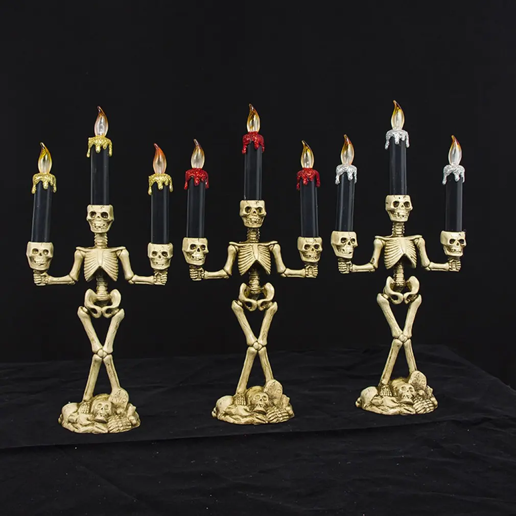 

1PC Halloween Candle Holder Ghoul Hand Candle Stand For Home Party DIY Decor Hallo Candlestick Scary Ghost Head Decoracion Hogar