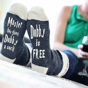 

2020 Harajuku Adult Women's Socks Letter Medias Fall And In The Winter Meias New Christmas Presents Pug Funny New Year's Socks