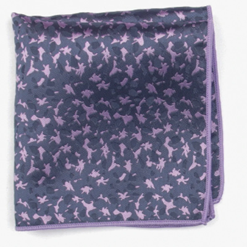  dark blue patterned pocket square with patterns handkerchief