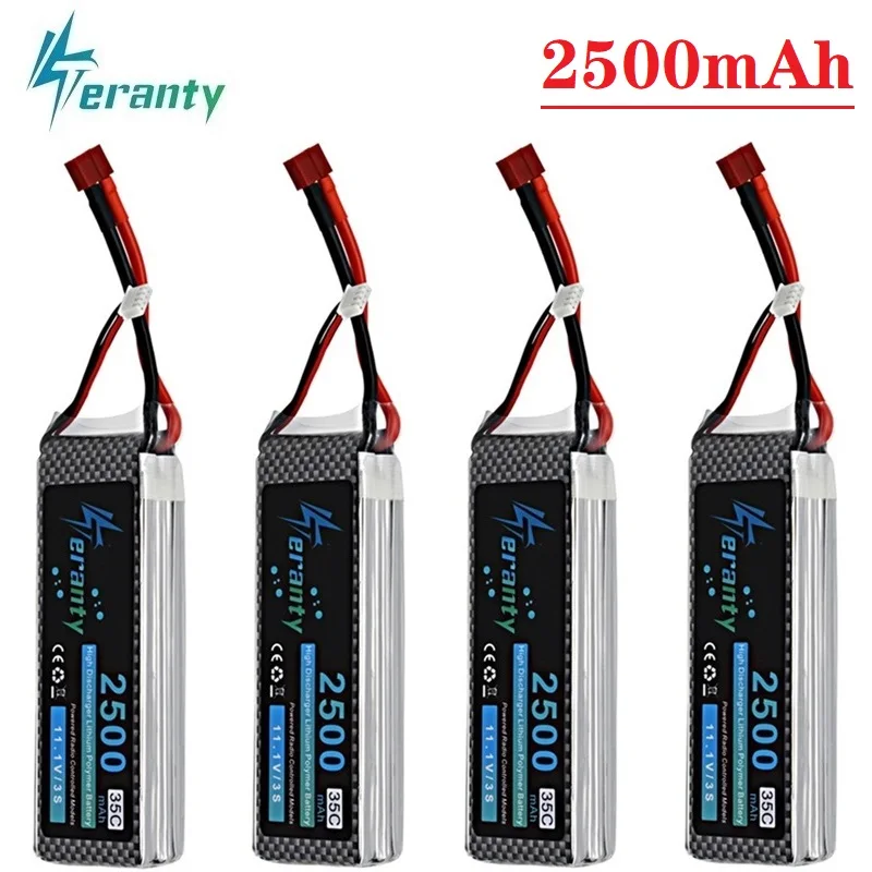 Upgrade Power 11.1V 2500mAh Lipo Battery For RC Toys Car Boats Helicopter Parts 3s Lithium battery 4Pcs/Lots 11.1v Drone | Игрушки и