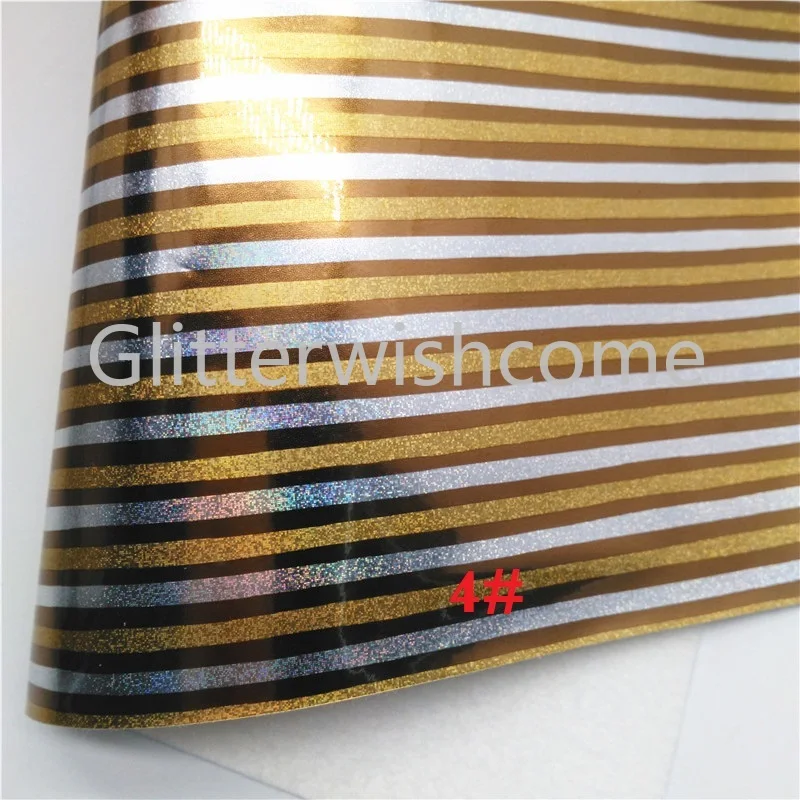 Glitterwishcome 21X29 см A4 размер винил для бантов полосы напечатаны Синтетическая кожа искусственная кожа листы для бантов, GM705B