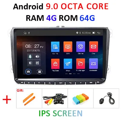 DSP Android 9,0 4G 64G Автомобильный gps для сиденья Altea Фольксваген Толедо Passat B6 CC GOLF 5 6 Polo Tiguan Touran Радио Навигация без DVD плеера - Цвет: 9.0 4G 64G IPS