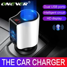 Двойной Переходник USB для зарядки в машине 3.1A цифровой светодиодный дисплей напряжения розетка для автомобильного прикуривателя Разветвитель автомобильное зарядное устройство для телефона планшета