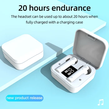 新しいL2 twsイヤホンワイヤレスbluetooth 5.0イヤフォンスマートバイノーラルノイズリダクションヘッドセットの充電ボックス