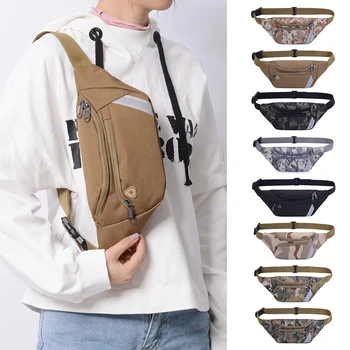 

Nylon Fanny Waist Bag Women Men Outdoor Sports Camouflage Chest Crossbody Shoulder Pack
