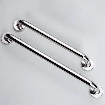 

New 2 Pcs New Bathroom Tub Toilet Stainless Steel Handrail Grab Bar Shower Safety Support Handle Towel Rack(40cm & 50cm)